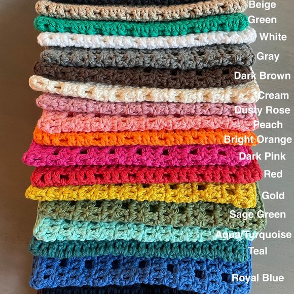 Soap Saver Bag & Washcloth Set Hand Crafted Crochet - 100% Cotton -CHOOSE COLOR! - Picture 10 of 12